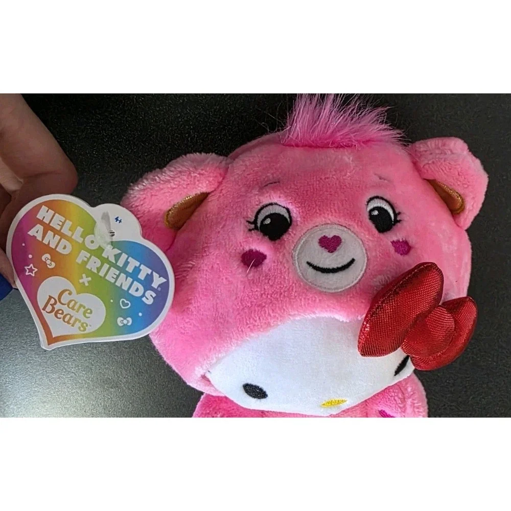 Hello Kitty and Cheer Care Bear in One Cute Soft Plush Stuffed‎ Animal W/ Tags